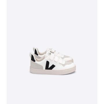 Veja V-10 CWL Sko Barn White/Black | NO 773ZUT